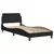 Krevet s madracem Hvar crni 80 x 200 cm od tkanine