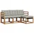 Set vanjskih sofa 4 kom. Prirodna i svijetlo siva