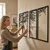 WallXpert metalni zidni ukras 5211, grane drveta u 4 uramljena panela, 100 x 50 cm, crni