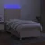Vidaxl Box spring postelja z vzmetnico LED krem 100x200 cm blago