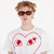 Majice Comme des Garçons PLAY Heart Logo Short Sleeve Tee UNISEX White XS