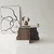 HANAH HOME Sto za dnevnu sobu Butterfly Walnut Transparent