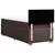 Vidaxl Box spring postelja z vzmetnico temno rjav 90x190 cm blago