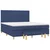 Vidaxl Box spring postelja z vzmetnico modra 180x200 cm blago