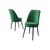 Hanah Home set trpezarijskih stolica Jaxe 8 kom, smaragdno zelena tkanina Babyface, crne metalne noge