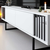 Hanah Home TV Komoda Chrome Line, 180x48x30 cm, Belo-Crna