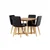 Venture Design Jedilna miza in stol komplet Yakidon Today miza 120x75 cm stol 56x90x44 cm rjava črna