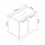 Hanah Home kuhinjski element Minar 4132, 90 cm, beli / dore
