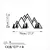 Wallity Zidna dekoracija Mountain-v1, 70x35cm, Crna