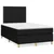 Vidaxl Box spring postelja z vzmetnico LED črna 120x190 cm blago