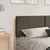 Vidaxl Tapecirano vzglavje Rjava in taupe 140 cm Masivno borovo les