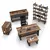 Hanah Home Kancelarijski set Braon-Antracit