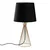 Opviq Stona lampa Telis-5381, 28x28x55 cm, IP20, Crno-zlatne boje