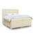Vidaxl Box spring postelja z vzmetnico krem 200x200 cm blago