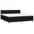 Vidaxl Box spring postelja z vzmetnico LED črna 180x200 cm blago