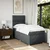 Vidaxl Box spring postelja z vzmetnico temno siva 100x200 cm blago