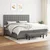 Vidaxl Box spring postelja z vzmetnico temno siva 200x200 cm blago