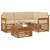 Set vanjskih sofa s jastukom 5 pcs Prirodna i bež