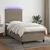 Vidaxl Box spring postelja z vzmetnico LED taupe 80x200 cm blago