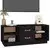 TV ormarić crni 100x34x40 cm od masivne borovine