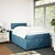 Vidaxl Box spring postelja z vzmetnico temno moder 120x190 cm žamet