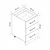 Hanah Home kuhinjski element Minar 4161, 50 cm, beli / antracit