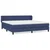 Vidaxl Box spring postelja z vzmetnico modra 200x200 cm blago