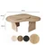 Hanah Home Klub sto Melted, 105x35x65 cm, Bež