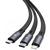 Baseus Bright Mirror 3-in-1 cable USB For M+L+T 3.5A 1.2m Black