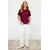 Trendyol Milla Ženska majica TWOSS23TS00000, Bordo