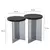 HANAH HOME Set stolova Serenity 2 Anthracite Dark Grey