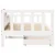 shumee vidaXL Dnevna postelja s predali bela 90x200 cm borov les