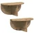 Polica na zidu Zidne 2 pcs Umjetnički hrast 38 x 19 x 19 cm