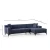 Atelier del Sofa Ugaona garnitura Petra R 145x69x87cm Plava