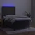 Vidaxl Box spring postelja z vzmetnico LED temno siva 100x200 cm žamet