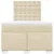 Vidaxl Box spring postelja z vzmetnico krem 120x200 cm blago