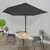 Balkonski suncobran crni 300 x 155 x 223 cm polukružni