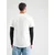 INDICODE JEANS Majica Kloge siva/off-bela