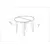 Hanah Home Set Trpezarijski sto i 2 trpezarijske stolice Vina 1005 3 v2, Beli