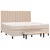 Vidaxl Box spring postelja z vzmetnico kapučino 200x200 cm um. usnje