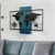 Fusione Naturale -3 BlueBlack Decorative Wooden Wall Accessory