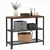 Songmics Konzolna miza 101.5x35x80 cm rjava