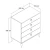 Hanah Home Komoda Versa 80x90,8x45cm Hrast-Bela
