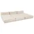 Modularna sofa 4 pcs Krem Tkanina