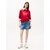 Tommy Jeans Majica ESSENTIAL rdeča/bela