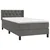 Vidaxl Box spring postelja z vzmetnico temno siva 80x200 cm žamet
