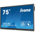 Iiyama ProLite TE7502MIS-B1AG75 Diagonal Class LED-backlit LCD display interactive digital signage with built-in media player and touchscr
