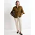 MANGO Bluza LINO oliva