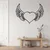 WallXpert metalni zidni ukras 5006, srce sa anđeoskim krilima, 45 x 32 cm, crni