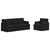 Set sofe 2 pcs Crna 201 x 80 x 85 cm tkanina